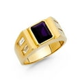 thumbnail image 1 of FB Jewels 14K Yellow Gold Cubic Zirconia CZ Mens Fashion Anniversary Ring Size 6, 1 of 1