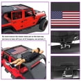 thumbnail image 3 of Shadeidea Jeep Wrangler JK Sunshade JKU 4 Door Top Sun shade, Front & Rear Soft Cover -(Black Mesh Screen Soft Cover, NO FADED Flag) (2007-2018), UV Blocker -10 Years Lasting, 3 of 7