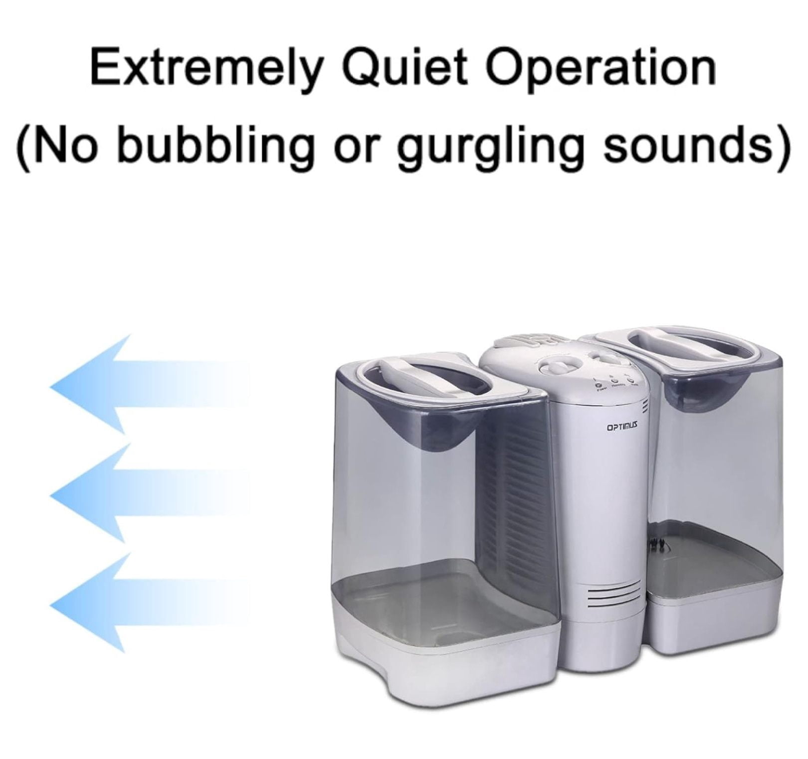 U-32030 3.5 Gallon Warm Mist Humidifier with Wicking Vapor System,White/Clear