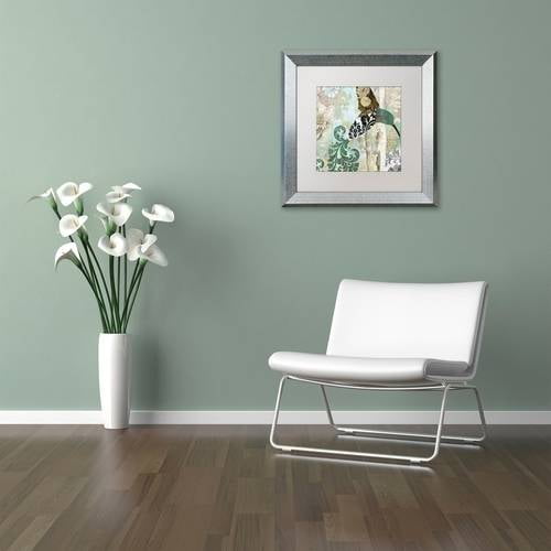 Trademark Fine Art "Hummingbird Batik I" Canvas Art by Color Bakery White Matte, Silver Frame