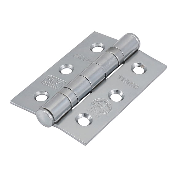 Timco - Grade 7 Ball Bearing Fire Door Hinges - Polished Chrome (Size 75 x 50 - 2 Pieces)