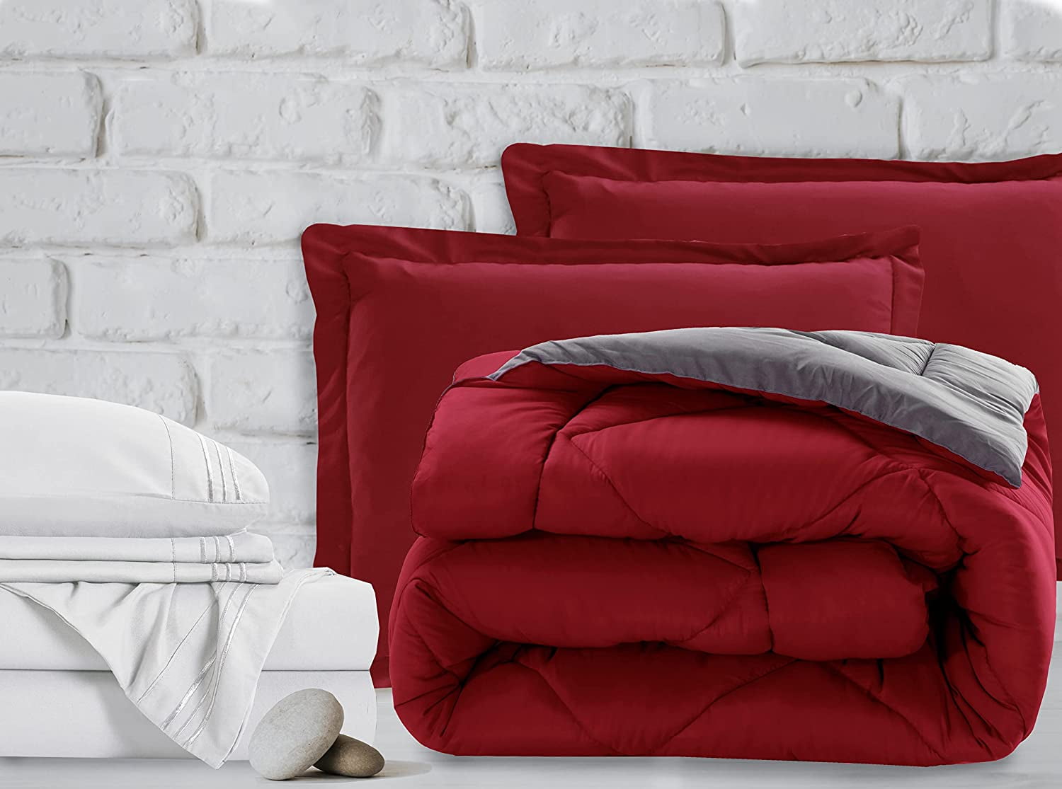 Mocassi 7Piece BedinaBag Comforter & Sheet Set 7Piece Split King Size BedinaBag, Super