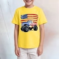 thumbnail image 2 of PEASKJP Kids Uniform Shirts for Toddler Boys Short Sleeve Shirts Casual Summer Tops Crewneck Striped T Shirt Top,Size 3-4 Years, 2 of 4