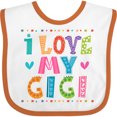 thumbnail image 3 of Inktastic I Love My Gigi for Babies Girls Baby Bib, 3 of 4