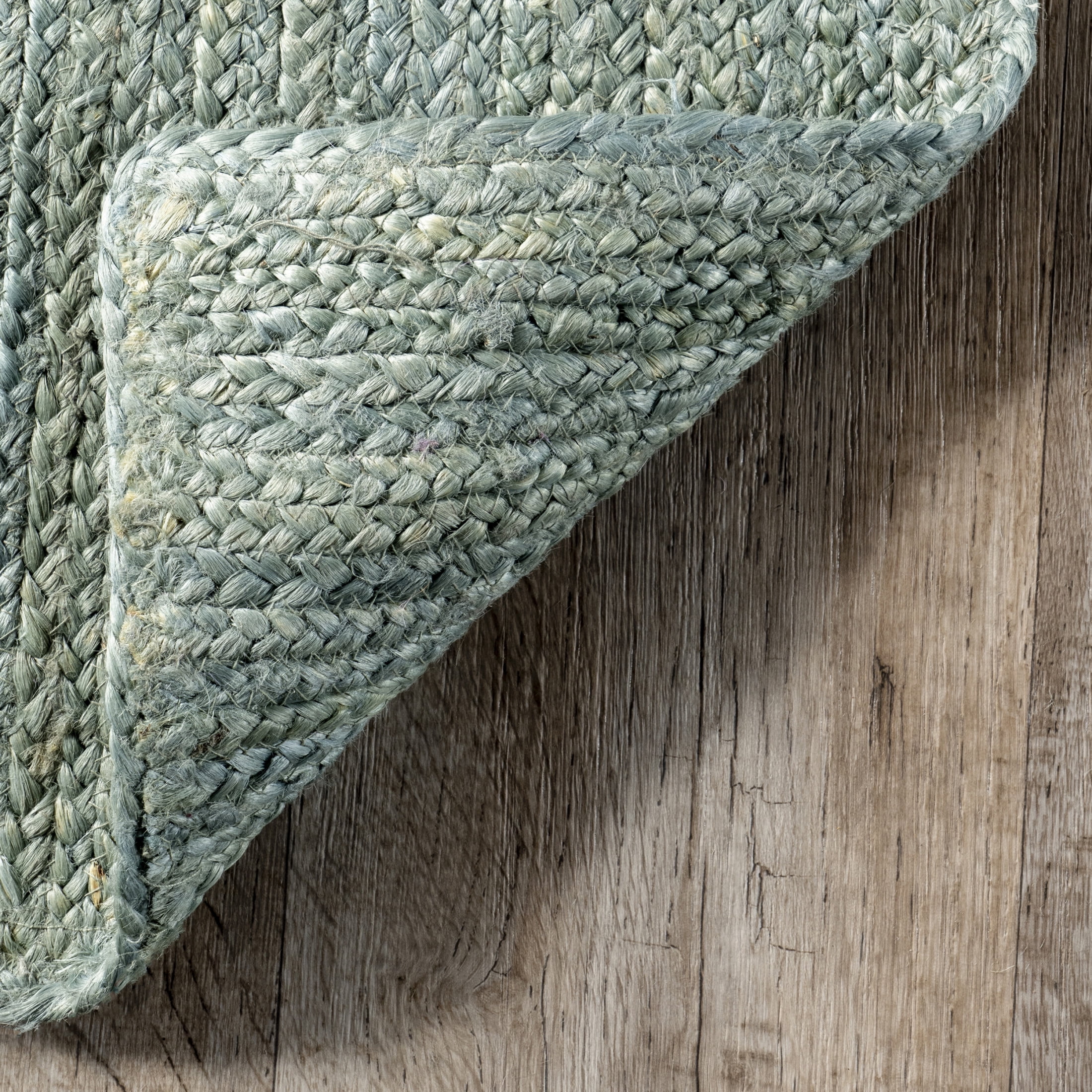 nuLOOM Rigo Hand Woven Farmhouse Jute Area Rug, 7' 6" x 9' 6", Green