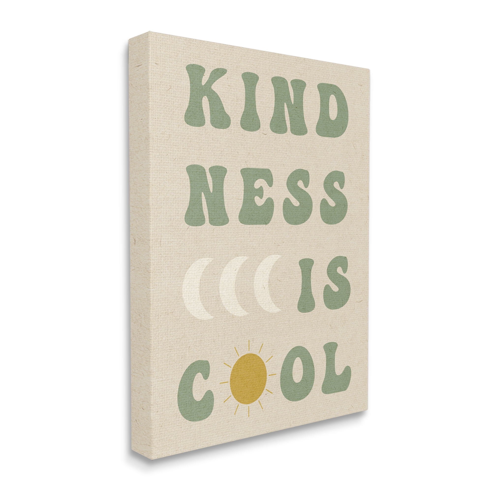 Stupell Industries Kindness Is Cool Phrase Inspirational Painting Gallery Wrapped Canvas Print Wall Art, 24 x 30