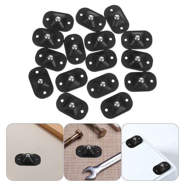 unbranded 16Ud Giratorias Adhesivas Para Muebles Y Electrodomésticos Color Negro