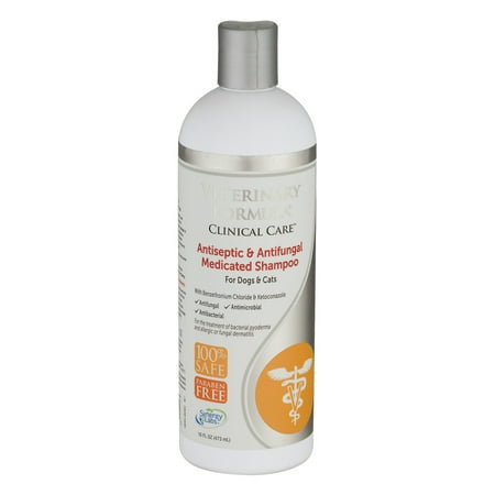 Veterinary Formula Clinical Care Medicated Shampoo for Dogs & Cats Antiseptic & Antifungal, 16.0 FL OZ