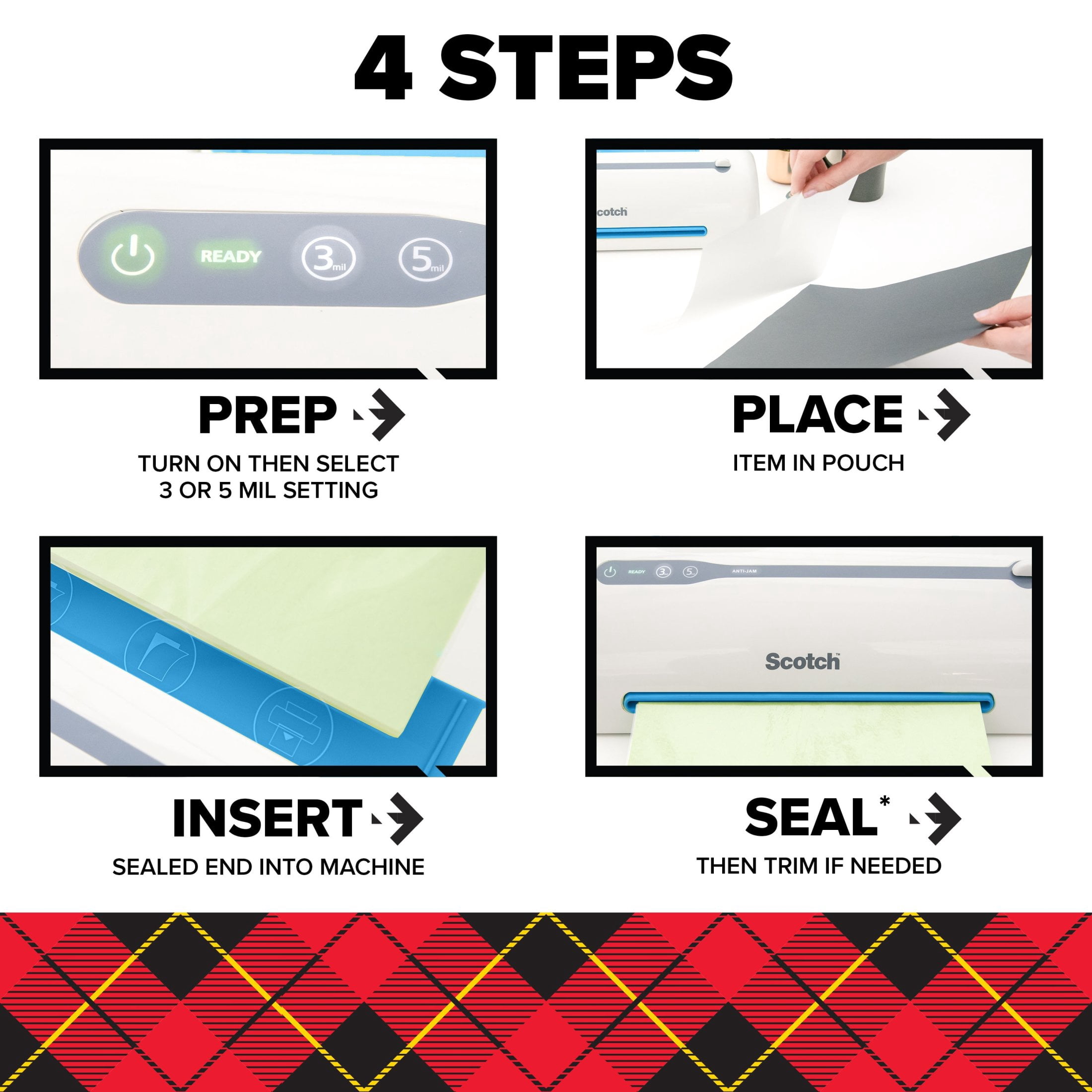 Scotch Thermal Laminating Pouches, 100 Count, 8.5" x 11", 3 mil Thick