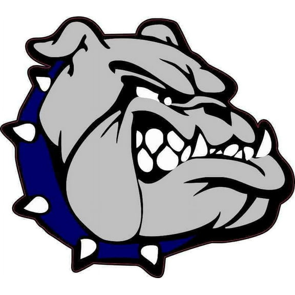 5in x 4.5in Blue Collared Bulldog Sticker