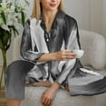 thumbnail image 6 of Kdxio Running horses Women's Pajama Sets Long Sleeve Button Down Sleepwear Nightwear Soft Pjs Lounge Sets(S-XXL)-Large, 6 of 7