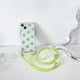 thumbnail image 4 of Adecuado para iPhone14 Pro Max, el cordón de la carcasa del teléfono móvil se puede cruzar, se puede colgar en el hombro, carcasa blanda transparente anticaída todo incluido BRILLAR Rojo Verde, 4 of 4