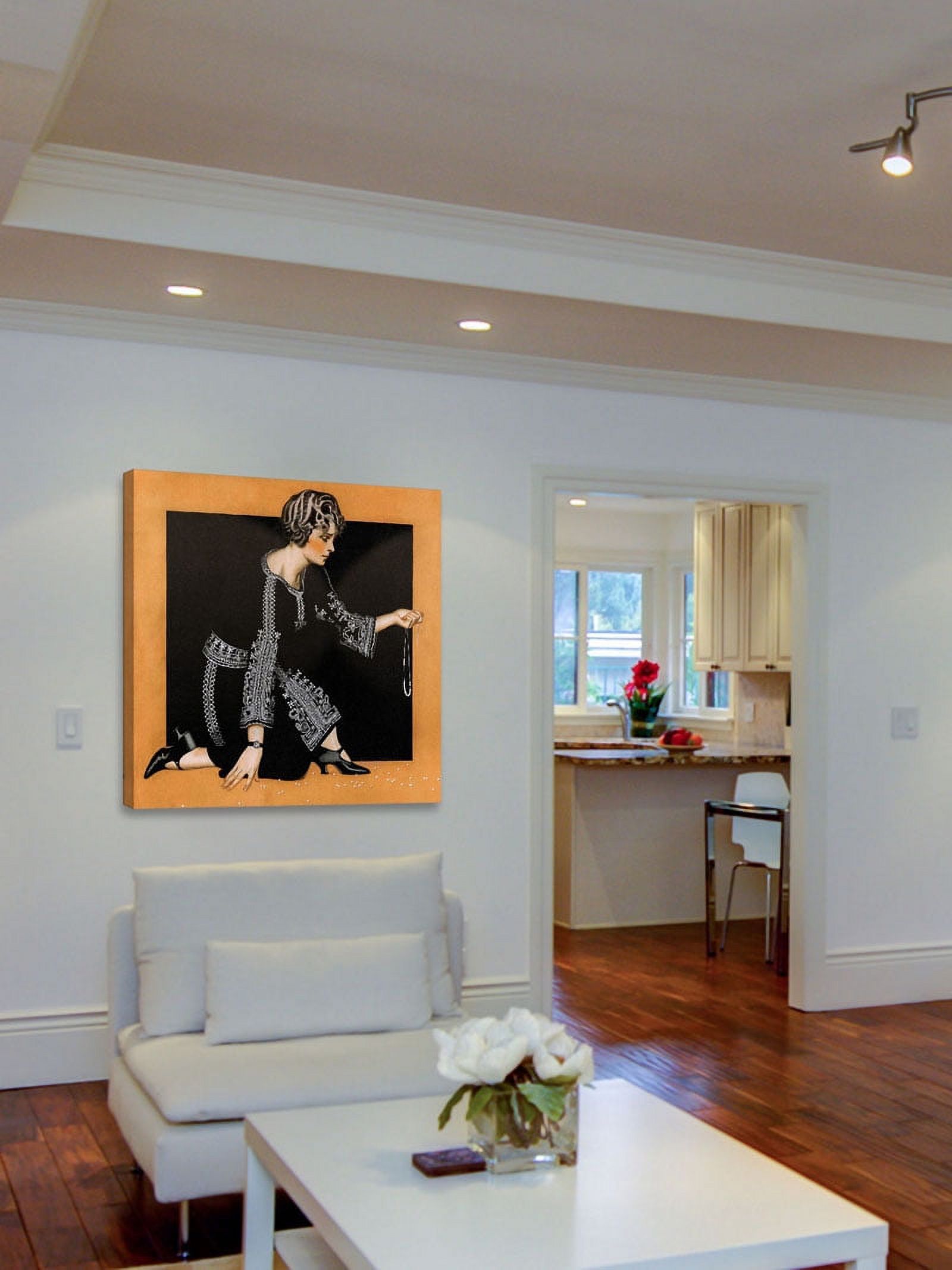 "Broken Pearl Necklace" Painting Print on Canvas