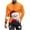Orange, variant on Feancey Men's Vintage Christmas Long Sleeve Tshirts 3D Snowman Print Crewneck Tops Big And Tall Xmas Graphic Tees for Men Fashion Hipster Tee Shirts Black L