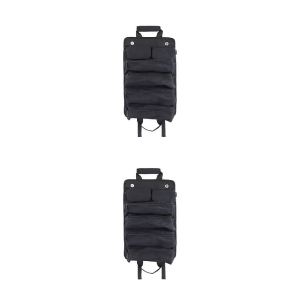 Eigraketly Organizador de herramientas enrollable portátil para exteriores e interiores - Kit de reparación de bolsa de herramientas enrollable negro 2Conjunto