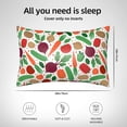 thumbnail image 4 of KLL Vegetables Pattern Silk Pillowcase for Hair and Skin Standard Size 20"X 30" Soft Breathable Pillow Covers for Sleeping, 4 of 7