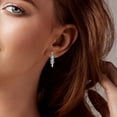 thumbnail image 2 of MULA European Original Snake 925 Sterling Silver Hoop Earrings Green AAA CZ Wrap For Women Jewelry Birthday Gift, 2 of 7