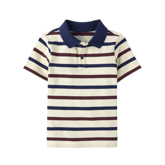 The Children's Place Boys Short Sleeve Striped Soft Pique Polo, Sizes XS-XXL