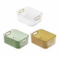 thumbnail image 2 of Storage Bin Sundries Cosmetics Basket Food Snacks Organizer Remote Control Organizing for Living Room Kitchen Office Dark Green Gold, 2 of 9