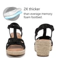 thumbnail image 3 of Sandalias Luoika 23001 para mujer, plataforma de cuña ancha, color negro, 11 x W, 3 of 7