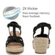 thumbnail image 3 of Sandalias Luoika 23001 para mujer, plataforma de cuña ancha, color negro, 38EU, 3 of 7