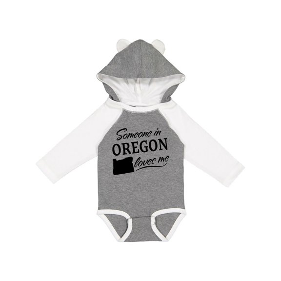 Inktastic Someone in Oregon Loves Me Boys or Girls Long Sleeve Baby Bodysuit