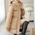 thumbnail image 6 of Fashion Winter Warm Coats for Womens Hooded Plus Size Zipper Up Long Sleeve Winter Thickened Coat, 6 of 7