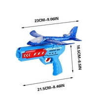 STPToys Airplane Launcher Toys for 3 Years Old Best Birthday Gifts,Foam Glider Catapult Plane Toy Outdoor Flying Toys - Blue