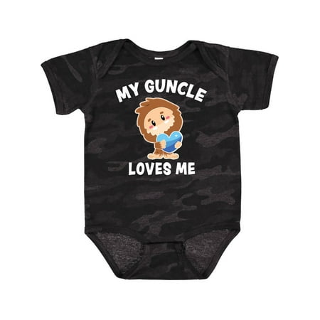 

Inktastic Cute Bigfoot My Guncle Loves Me Gift Baby Boy Bodysuit