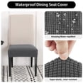thumbnail image 3 of CNKOO Dining Chair Seat Covers Waterproof Jacquard Chair Slipcovers  6 Pack  Camel, 3 of 7