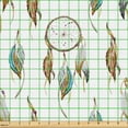 thumbnail image 2 of Ambesonne Dream Fabric by the Yard Upholstery, Dreamcatchers Watercolor Art, 1 Yard, Pale Caramel Grey Teal, 2 of 5
