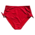 thumbnail image 5 of Conairie Women Bikini Bottoms Full Coverage High Cut Bathing Suit Comfortable Ruched Scrunch Swimsuit Bottom Red M, 5 of 5