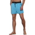 thumbnail image 4 of Unique Bargains Men's Vacation Solid Color Drawstring Elastic Waist Surfing Shorts 32 Light Blue, 4 of 5