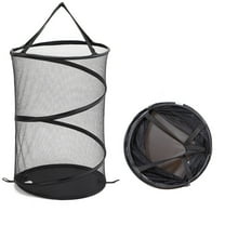 CNDRLEF 75L Pop-Up Laundry Hamper, Foldable Mesh Basket with Handles for Easy Storage – Collapsible Clothes Basket for Home, Dorm, Travel & More (Black)