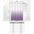 thumbnail image 6 of No Hook Shower Curtain with Snap in Liner, Purple White Ombre Geometric Trellis Morrocan Hotel Shower Curtains for Bathroom, Washable Shower Curtain Liner Set with Mesh Top Window, 72"x96", 6 of 6
