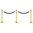 thumbnail image 5 of Uxcell 3.3 Feet Black Velvet Stanchion Rope Crowd Control Barrier Rope with Snap Hooks, Golden, 5 of 6