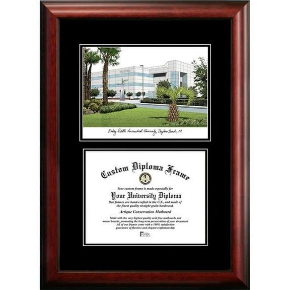 Campus Images FL995D-1185 8.5 x 11 in. Embry Riddle University Diplomate Diploma Satin Mahogany Frame