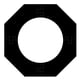 thumbnail image 1 of Tablero Octogonal Empalmado Anillo Protección Objetivo Dardo Accesorios Suministros Objetivo Dardo Universal (negro), 1 of 9