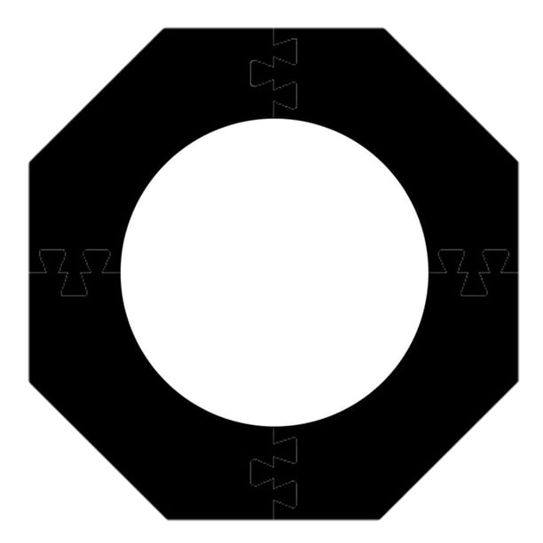 Tablero Octogonal Empalmado Anillo Protección Objetivo Dardo Accesorios Suministros Objetivo Dardo Universal (negro)