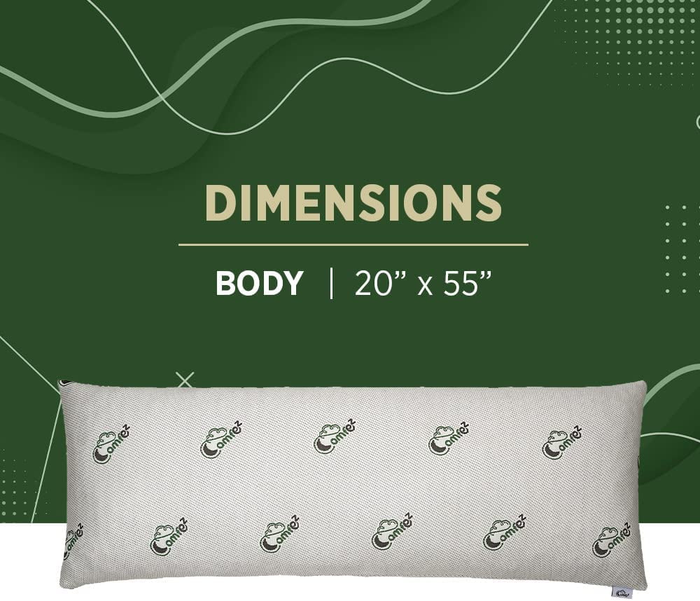 Comfez Shredded Memory Foam Body Pillow, 20"x55", Cooling Bamboo Cover, Adjustable Thickness