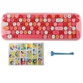 thumbnail image 2 of Clavier Mignon Rouge - Clavier d'Ordinateur, 100 Touches Touches Rondes Rétro, Mini Touches 100 Touches Rondes Rétro, 2 of 8