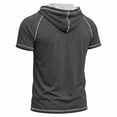 thumbnail image 6 of Hilenly Mens Short Sleeve Athletic Hoodie Lightweight Pullover Sweatshirt Hooded Workout Shirts for Gym, 6 of 9