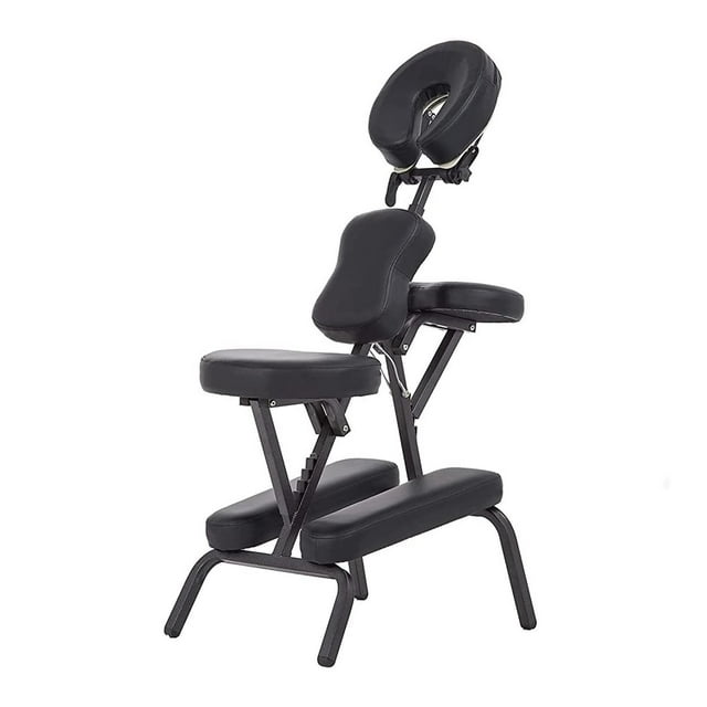Silla de Masaje VANLIG Negro Shiatsu SPA Plegable y Ajustable para Relajación Antiestrés