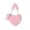 Pink, variant on Cute Faux Fur Handbag, Heart Shaped Furry Crossbody Bag with Chain, Fashionable Storage Purse, Holiday Gift for Women Teen Girls