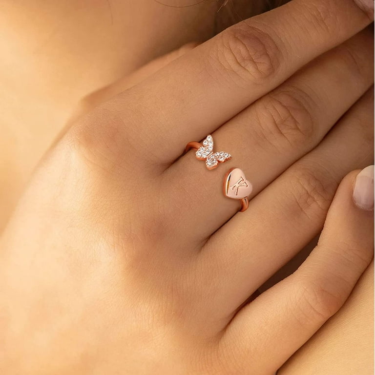 Rose gold rings for teenage girl clearance