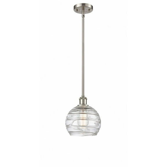 Innovations 516-1S-SN-G1213-8-LED Deco Swirl 1 Light Pendant part of the Ballston Collection, Brushed Satin Nickel