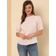 thumbnail image 2 of INSPIRE CHIC Día De San Patricio Blusa De Manga Corta Con Hombros Descubiertos Y Volantes Sin Cuello Con Volantes En La Espalda Para Mujer Rosa XL, 2 of 6