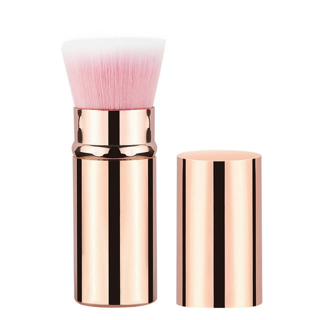 Large Powder Makeup Brush - Fluffy Kabuki Brush for Loose Powder & Setting Spray, Soft Natural Hair for Even Application on All Skin Types & Finishes,Flat Head
