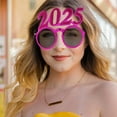 thumbnail image 1 of HINTRMENT New Year Party Eyeglasses Rosy Lightweight Pc Material Photo Booth Accessory, 1 of 6