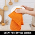 thumbnail image 4 of decorUhome 100% Cotton Terry Kitchen Dish Cloths, Ultra Soft and Absorbent Dish Towels for Kitchen, Perfect for Drying and Washing Dishes, 6 Pack, 12 x 12 Inches, Orange, 4 of 8